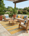Urban Oasis Rugs Collection Area Rug -  District (Yellow and Aqua) Rectangle Yellow and Aqua  lifestyle 19