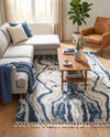 Cozy Cove Shag Collection Area Rug -  Seabreeze Rectangle Blue  lifestyle 31
