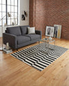Soho Elegance Collection Area Rug -  Hudson (Black) Rectangle Black  lifestyle 20