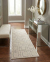 Hollywood Luxe Collection Area Rug -  Beverly (White Silver) Runner White Silver  lifestyle 46