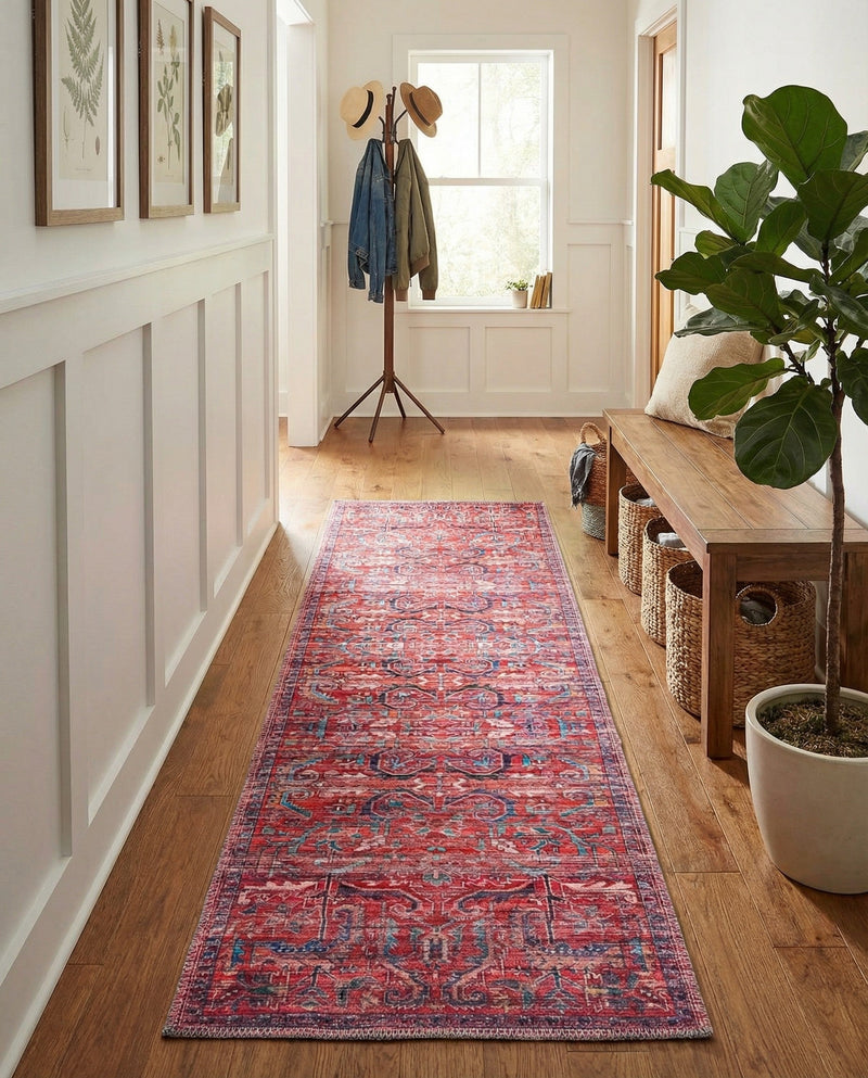 Zahara Oasis Collection Area Rug -  Tangier Runner Rust Red  lifestyle 69