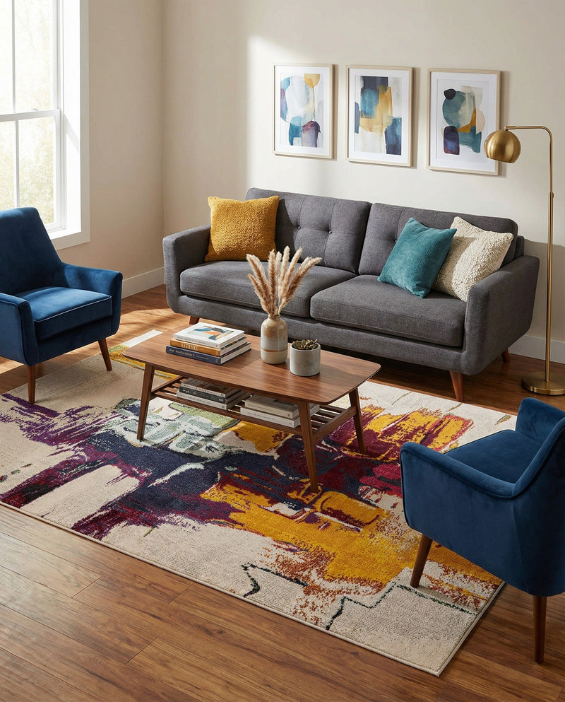 Marrakesh Elegance Collection Area Rug -  Riad Rectangle Beige  lifestyle 6