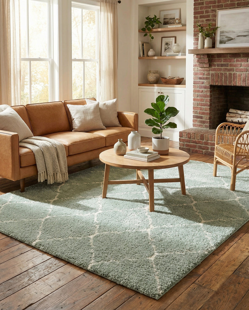 Casablanca Comfort Collection Area Rug -  Medina Rectangle Light Green  lifestyle 20