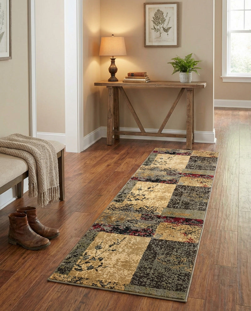 Bistro Lounge Collection Area Rug -  Lungo Runner Beige  lifestyle 75