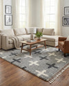 Cozy Cove Shag Collection Area Rug -  Driftwood Rectangle Light Gray  lifestyle 13
