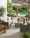 Savannah Pergola Collection Area Rug -  Pavilion (Light Gray) Square Light Gray  lifestyle 50