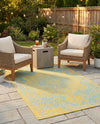Urban Oasis Rugs Collection Area Rug -  Penthouse (Yellow and Aqua) Rectangle Yellow and Aqua  lifestyle 14