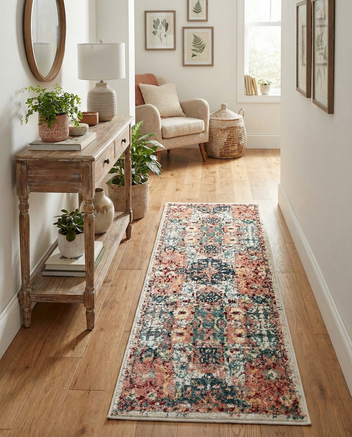 Savannah Elegance Collection Area Rug -  Azalea Runner Pink  lifestyle 134