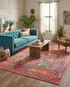 Caribbean Breeze Collection Area Rug -  Xcalak Rectangle Red  lifestyle 29