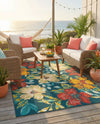 Seaside Haven Rugs Collection Area Rug -  Nautical Rectangle Multi  lifestyle 8