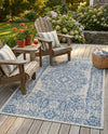 Patio Heritage Collection Area Rug - Savannah (Blue) Rectangle Blue  lifestyle 21