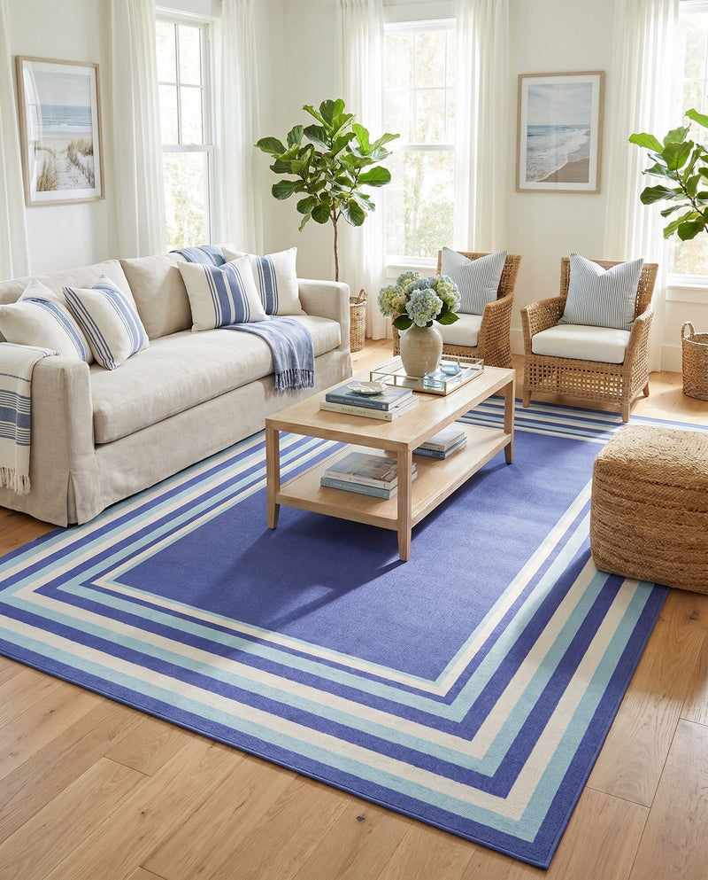 Lagoon Oasis Collection Area Rug -  Harbor Rectangle Blue  lifestyle 31