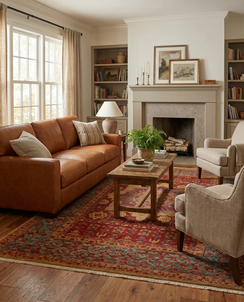 Ottoman Elegance Collection Area Rug -  Cappadocia Rectangle Red  lifestyle 14