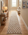 Lattice Gardens Collection Area Rug -  Bloomfield (Light Brown) Runner Light Brown  lifestyle 69