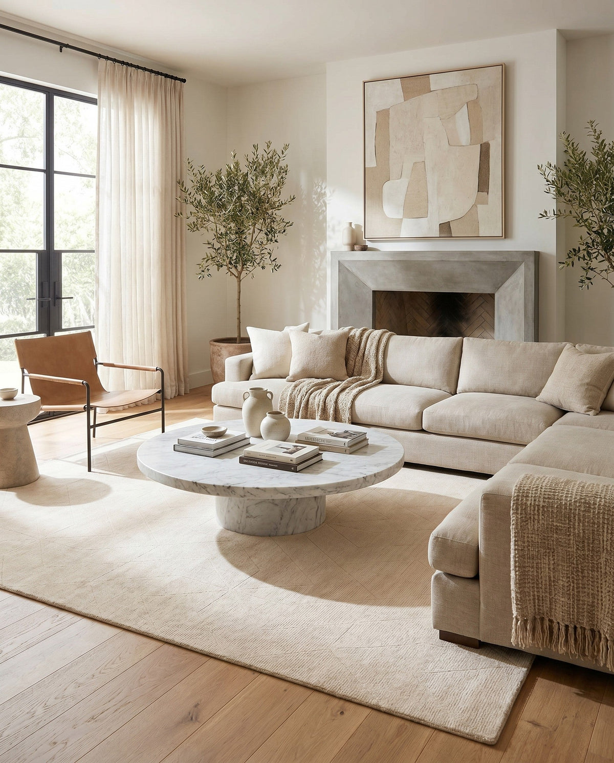 Nordic Loom Geometric Collection Area Rug - Oslo Square Pearl Ivory  lifestyle 169