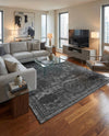 Dover Terrace Collection Area Rug -  Lagoon (Dark Gray) Rectangle Dark Gray  lifestyle 4