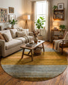 Zagros Oasis Collection Area Rug -  Mehran Round Multi  lifestyle 45