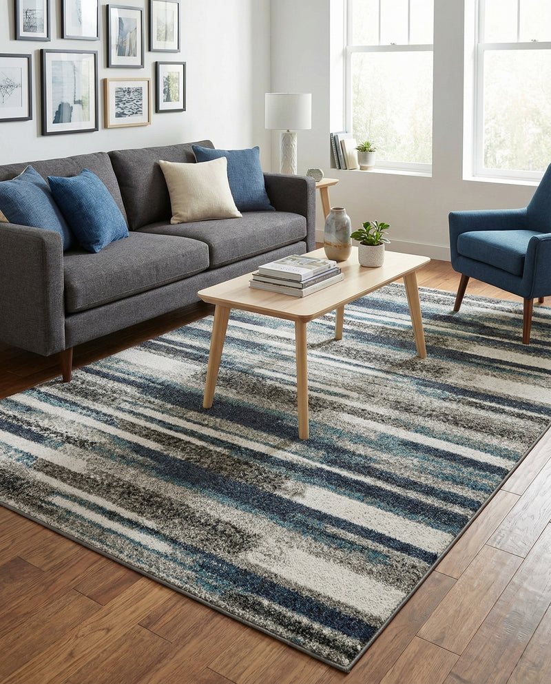 Autumn Meadow Collection Area Rug -  Duskridge Rectangle Blue Gray  lifestyle 16