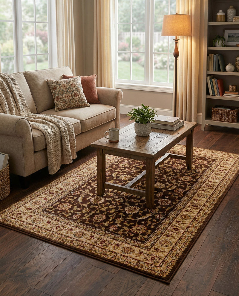 Jaipur Elegance Collection Area Rug -  Nahargarh (Brown) Rectangle Brown  lifestyle 28