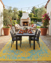 Urban Oasis Rugs Collection Area Rug -  Penthouse (Yellow and Aqua) Rectangle Yellow and Aqua  lifestyle 12