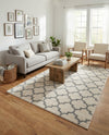 Lattice Gardens Collection Area Rug -  Bloomfield (Beige and Gray) Rectangle Beige and Gray  lifestyle 5