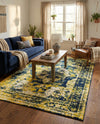 Riviera Elegance Collection Area Rug -  Menton (Navy Blue) Rectangle Navy Blue  lifestyle 30