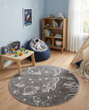 Wonder Tykes Collection Area Rug -  Jigsaw Round Gray  lifestyle 72