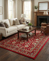 Isfahan Elegance Collection Area Rug - Naghsh-e Jahan (Red) Rectangle Red  lifestyle 10