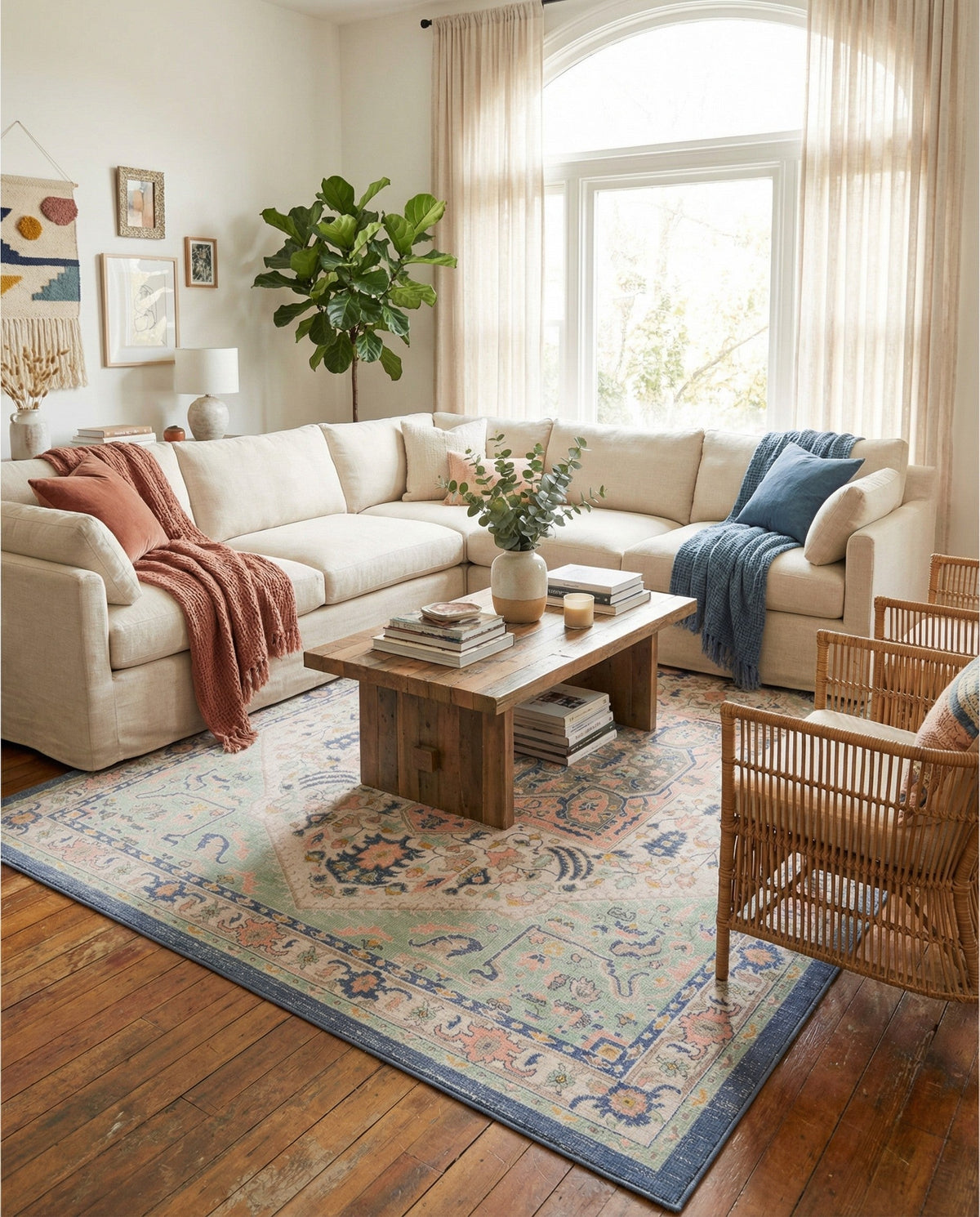 Savannah Series Collection Area Rug - Charleston (Multi) Rectangle Multi  lifestyle 4