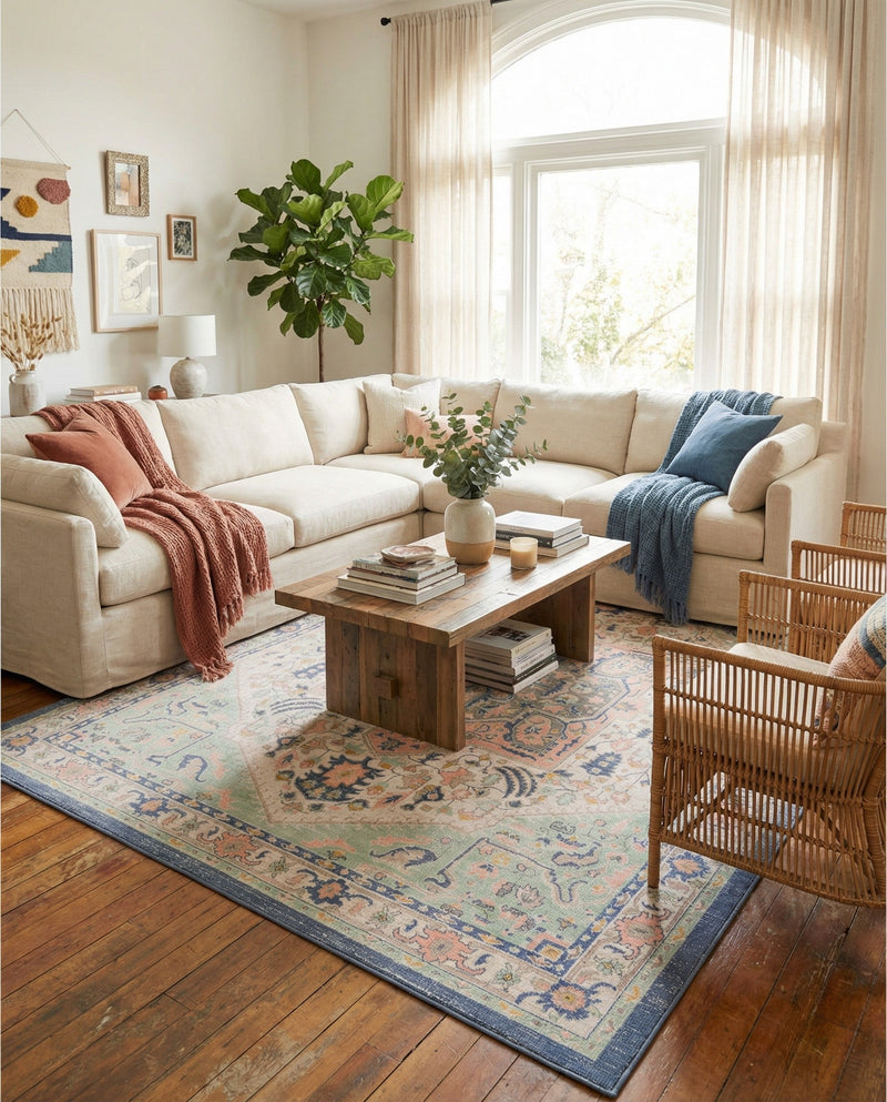 Savannah Series Collection Area Rug - Charleston (Multi) Rectangle Multi  lifestyle 4