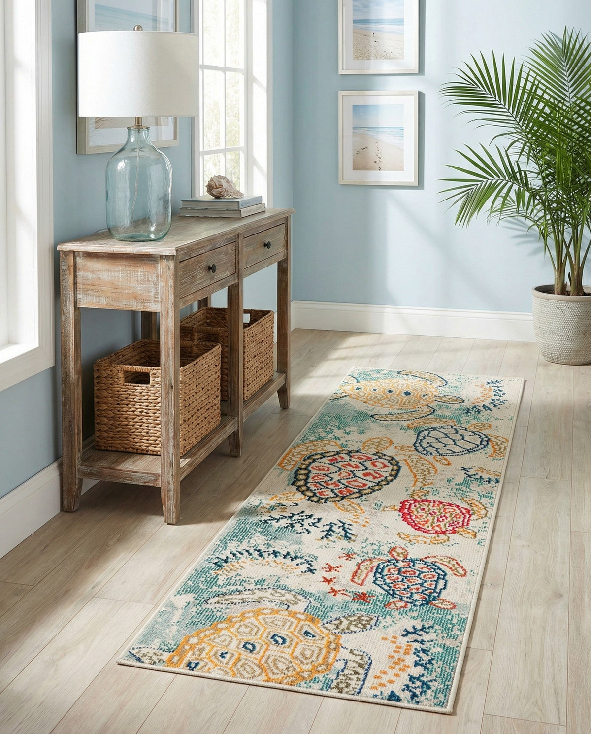 Sorrento Shores Collection Area Rug -  Massa Runner Beige  lifestyle 109