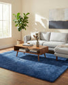 Solid Shag Seaside Collection Area Rug - Azure Cove (Navy Blue) Rectangle Navy Blue  lifestyle 5