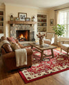 Tabriz Tapestry Collection Area Rug - Sahand (Red) Rectangle Red  lifestyle 17