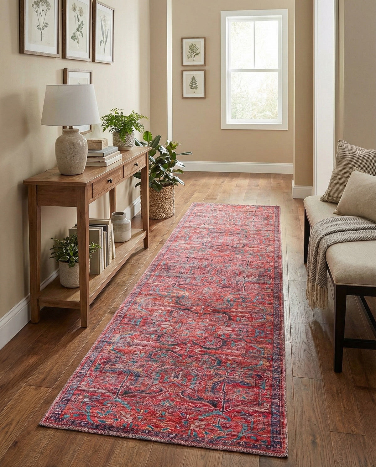 Zahara Oasis Collection Area Rug -  Tangier Runner Rust Red  lifestyle 86