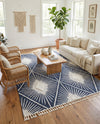 Sahara Chic Collection Area Rug - Marrakech Rectangle Blue  lifestyle 32