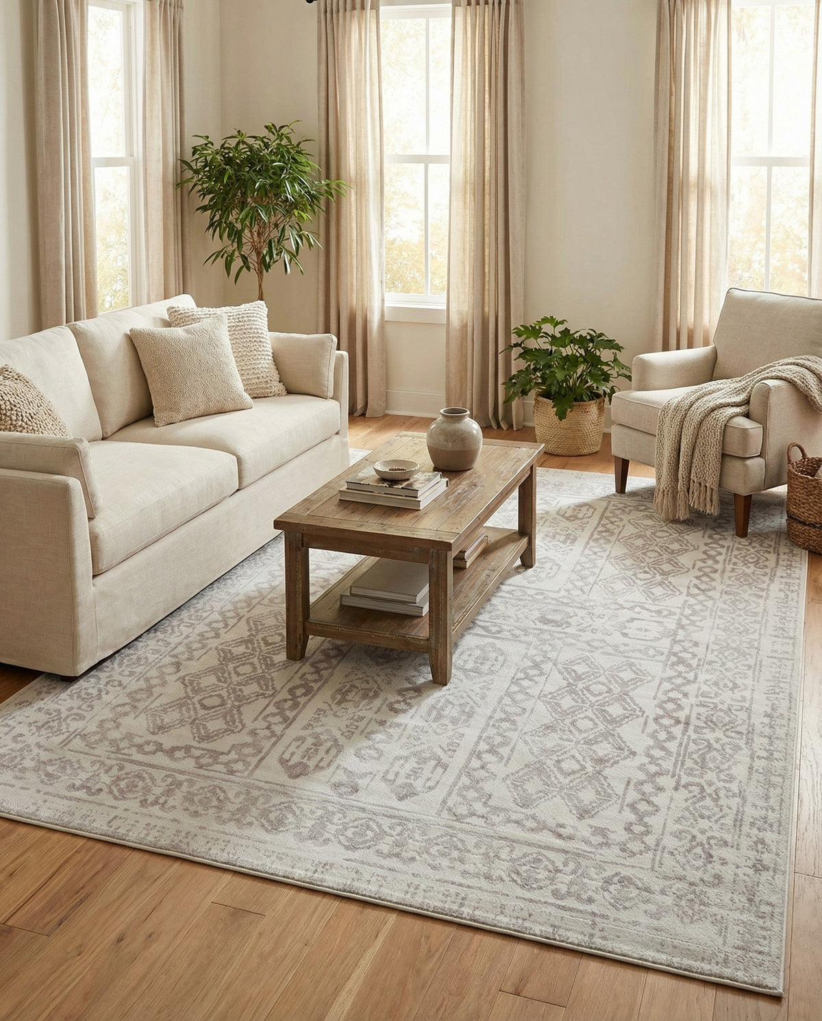 Cambridge Classics Collection Area Rug - Trinity (Cream) Rectangle Cream  lifestyle 5