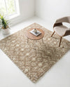 Berber Lattice Shag Collection Area Rug - Atlas (Light Brown) Square Light Brown  lifestyle 40