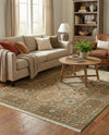 Ottoman Elegance Collection Area Rug -  Ephesus Rectangle Light Green  lifestyle 14