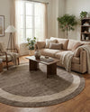 Studio Haven Collection Area Rug -  Alcove (Light Brown) Round Light Brown  lifestyle 54
