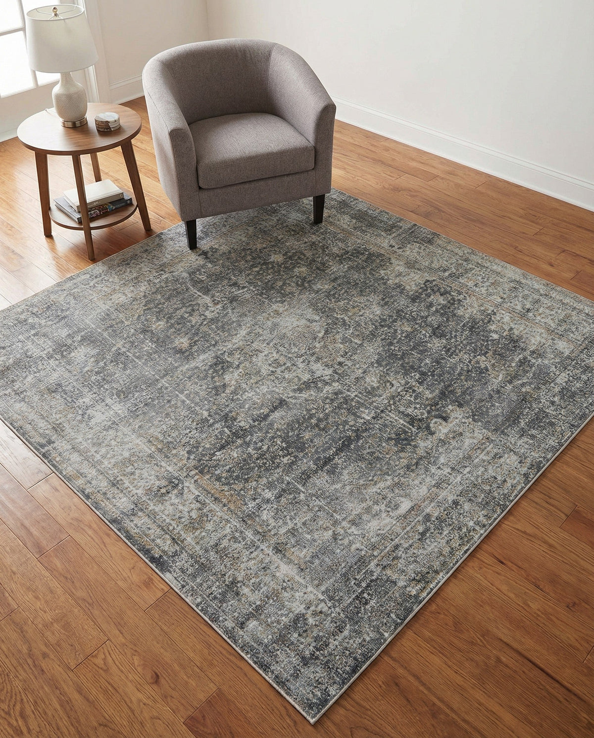 Caribbean Breeze Collection Area Rug -  Utila Square Fume Gray  lifestyle 100