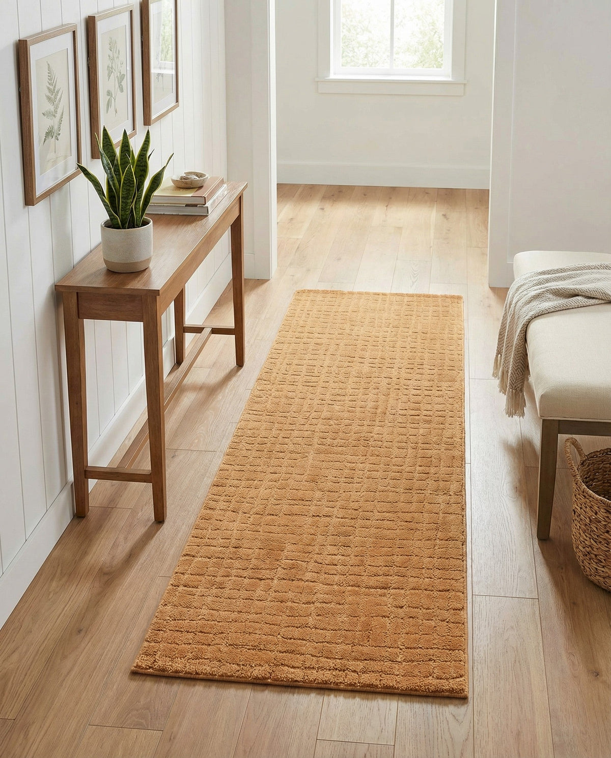 Haven Tapestry Collection Area Rug - WhisperingFalls Runner Goldenrod Glow  lifestyle 109