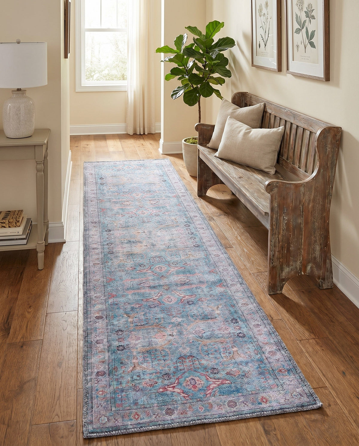 Zahara Oasis Collection Area Rug -  Marrakech Runner Blue  lifestyle 89