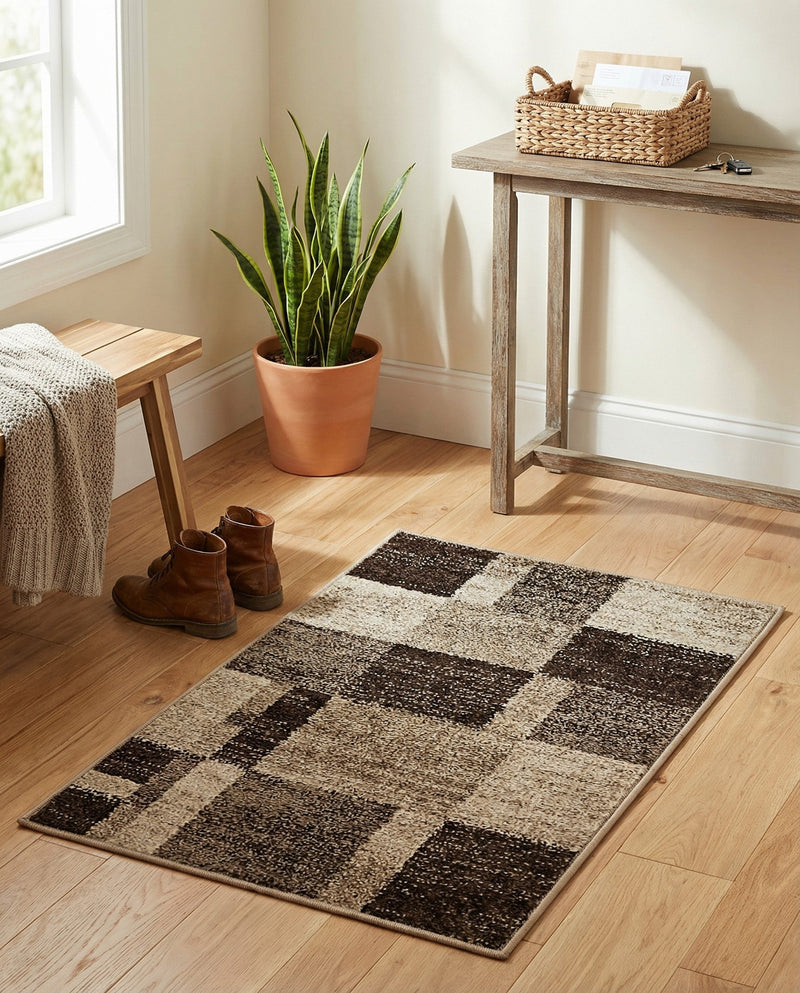 Autumn Meadow Collection Area Rug -  Sycamoreside (Light Brown) Rectangle Light Brown  lifestyle 16
