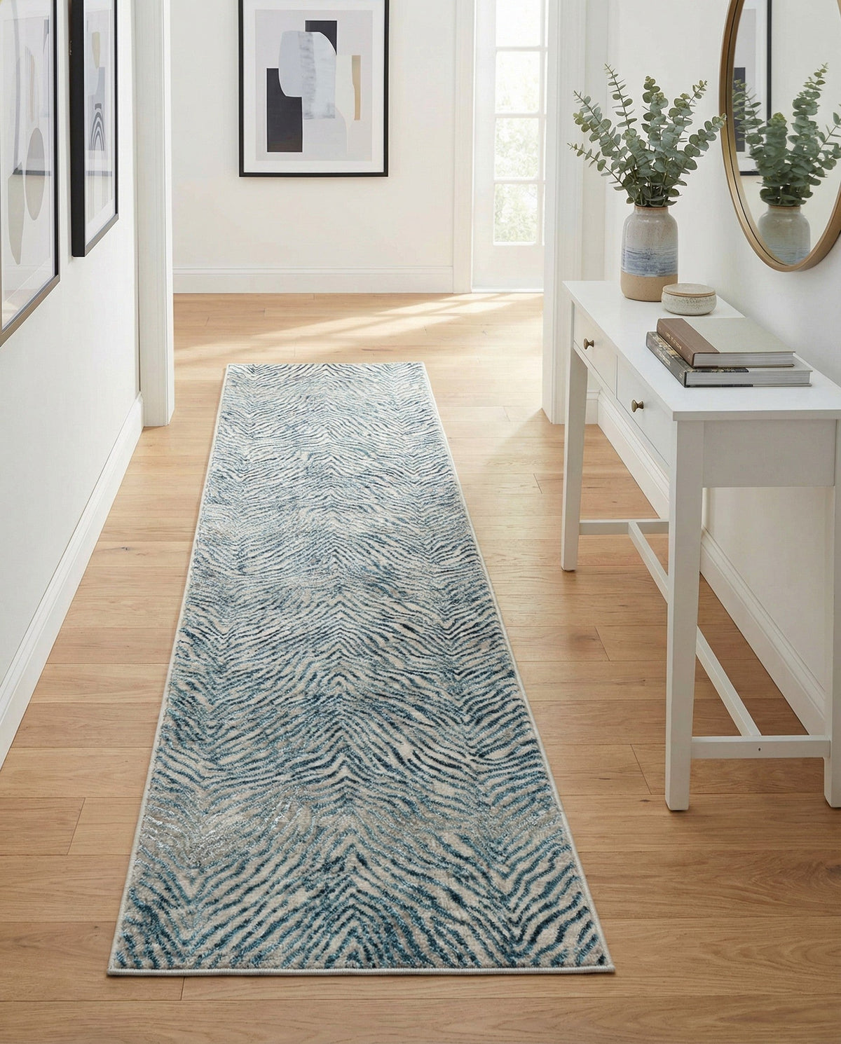 Bloomsbury Elegance Collection Area Rug -  Chelsea Runner Blue  lifestyle 184