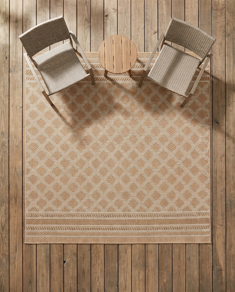 Savannah Pergola Collection Area Rug - Savannah Square Natural  lifestyle 70