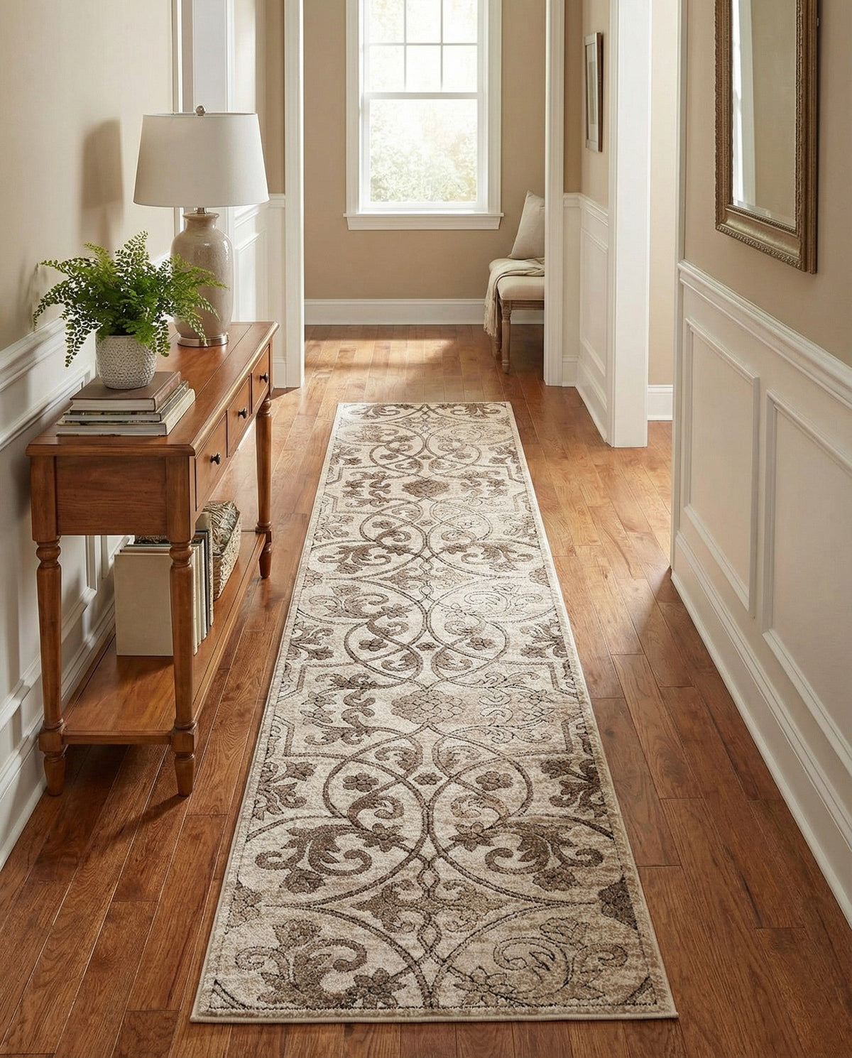 Andes Summit Collection Area Rug -  Merida Runner Dark Beige  lifestyle 100