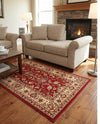 Isfahan Elegance Collection Area Rug - Naghsh-e Jahan (Burgundy) Rectangle Burgundy  lifestyle 43