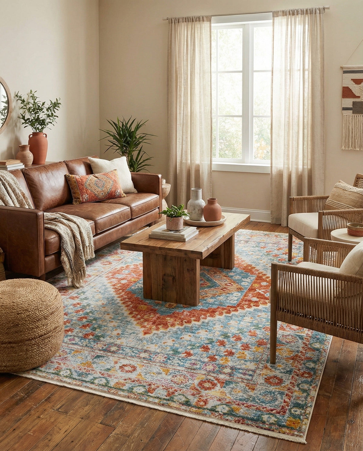 Arcadia Rugs Collection Area Rug -  Xanadu Rectangle Salmon  lifestyle 5