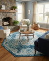 Beverly Grove Collection Area Rug - Melrose (Navy Blue) Octagon Navy Blue  lifestyle 77