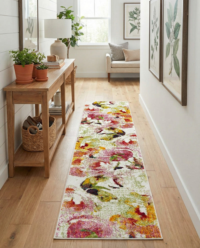 Venetian Elegance Collection Area Rug -  Marghera Runner Ivory  lifestyle 76